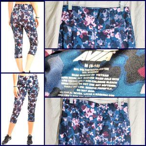 Avita ✨ M ✨ Capri Style ✨ Leggings ✨ Blue & Purple Floral Print